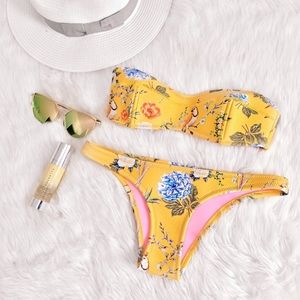 Triangl Swimwear Yellow Floral Bikini